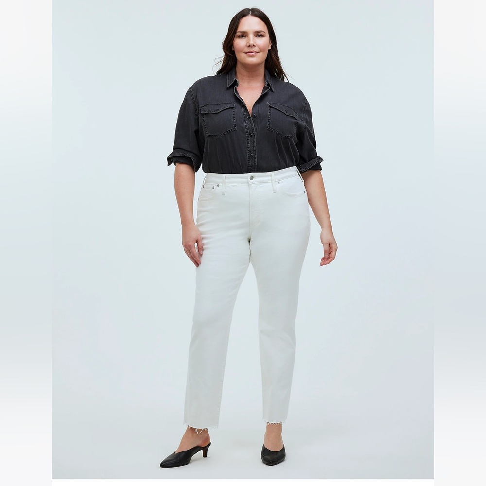 Madewell perfect vintage jeans tile white